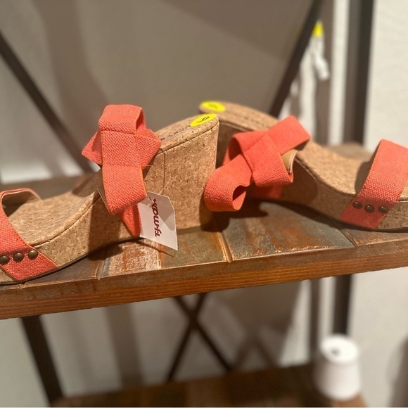 NWT Lucky Brand Maxyne Cork Wedge sandals pumps ankle strap open toed size 9 - Picture 10 of 10